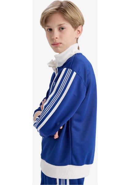 Erkek Çocuk Baskılı Fermuarlı Sweatshirt F1966A825AU