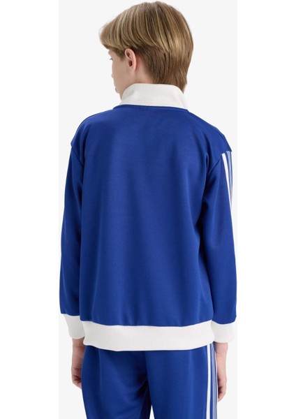 Erkek Çocuk Baskılı Fermuarlı Sweatshirt F1966A825AU