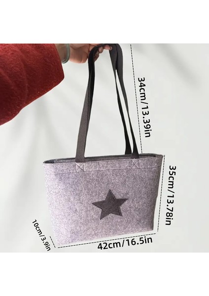 Yıldız Tasarımlı Dayanıklı Keçe, Kamp ve Günlük Kullanım Için Ideal, Çok Yönlü Omuz ve Çapraz Çanta indirimleri