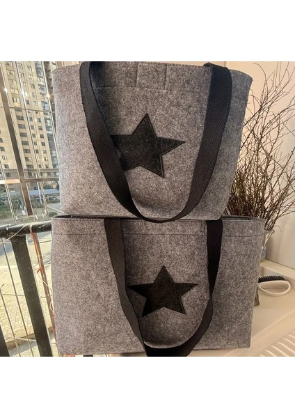 Yıldız Tasarımlı Dayanıklı Keçe, Kamp ve Günlük Kullanım Için Ideal, Çok Yönlü Omuz ve Çapraz Çanta