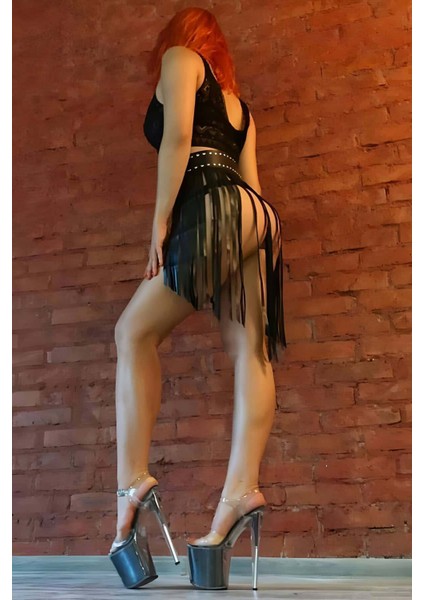 Püsküllü Deri Etek - BRF411 fiyatları