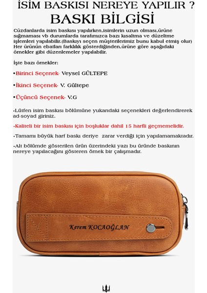 Getto Deri Pars Minimal Hakiki Deri Kişiye Özel İsim Baskılı El Çantası