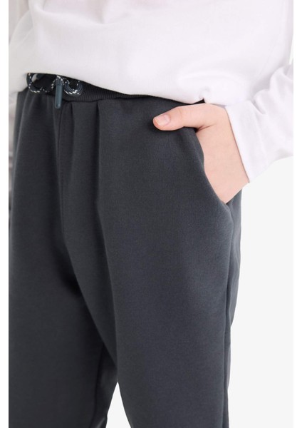 Erkek Çocuk Beli Lastikli Kalın Eşofman Alt W0773A625WN