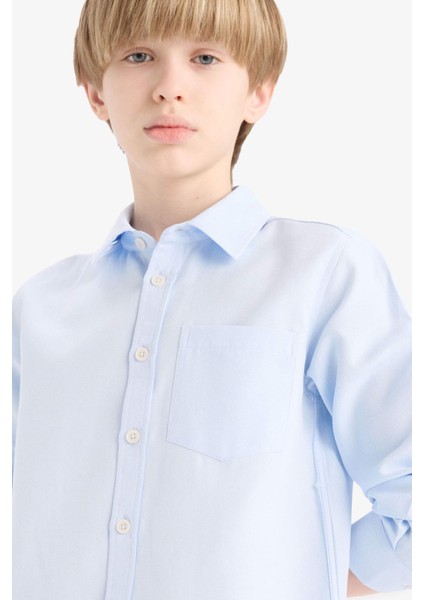 Erkek Çocuk Polo Yaka Oxford Uzun Kollu Gömlek F2630A825SM