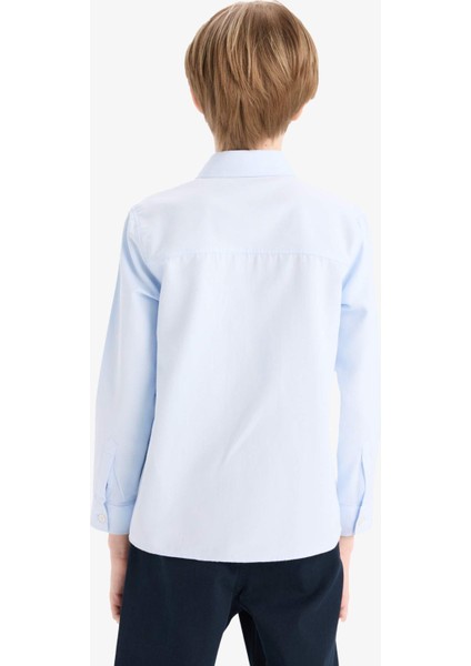 Erkek Çocuk Polo Yaka Oxford Uzun Kollu Gömlek F2630A825SM