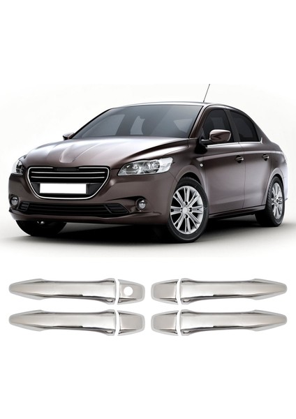 Peugeot 301 2012 ve Üzeri Krom Kapı Kolu Paslanmaz Çelik