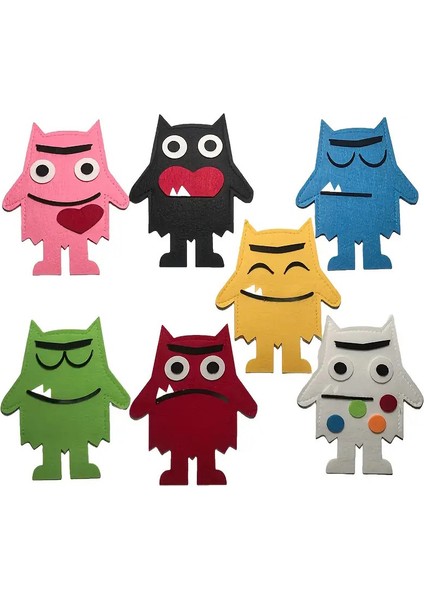 7 Parça Duygusal Canavar,keçe Oyuncak, Eğlenceli Hikayeler Anlatmak Için Aile Ebeveyn Etkileşimi