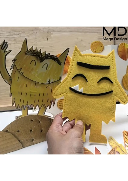 7 Parça Duygusal Canavar,keçe Oyuncak, Eğlenceli Hikayeler Anlatmak Için Aile Ebeveyn Etkileşimi