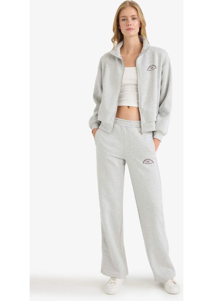 Straight Fit Cepli Baskılı Kalın Eşofman Altı F0312AX25AU