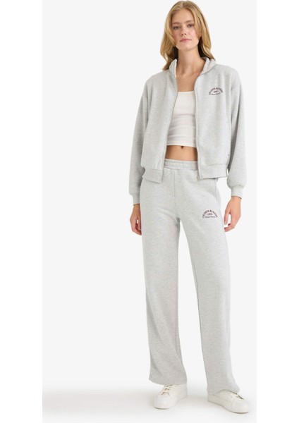 Straight Fit Cepli Baskılı Kalın Eşofman Altı F0312AX25AU