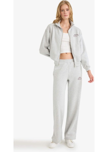 Straight Fit Cepli Baskılı Kalın Eşofman Altı F0312AX25AU