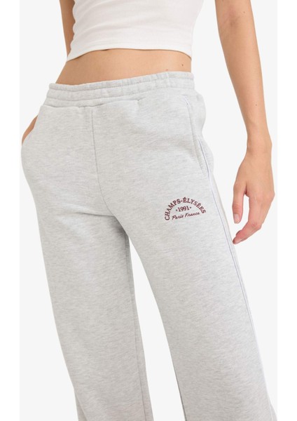 Straight Fit Cepli Baskılı Kalın Eşofman Altı F0312AX25AU