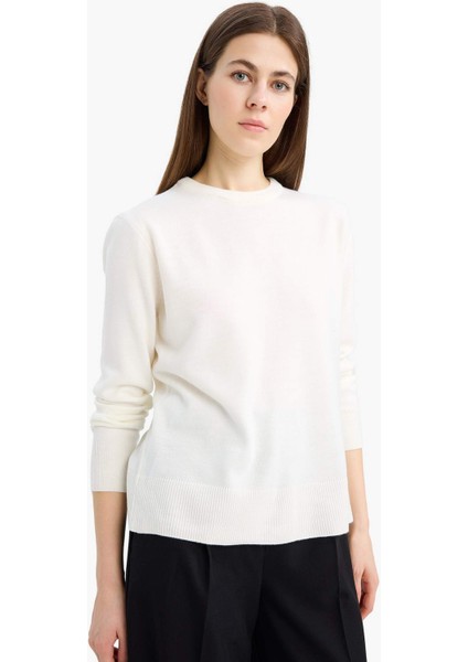 Relax Fit Bisiklet Yaka Triko Kazak C0058AX25WN