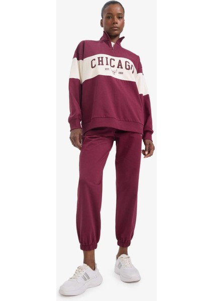 Fit NBA Chicago Bulls Standart Fit Cepli Jogger Paça Standart Boy Pantolon E8917AX25AU