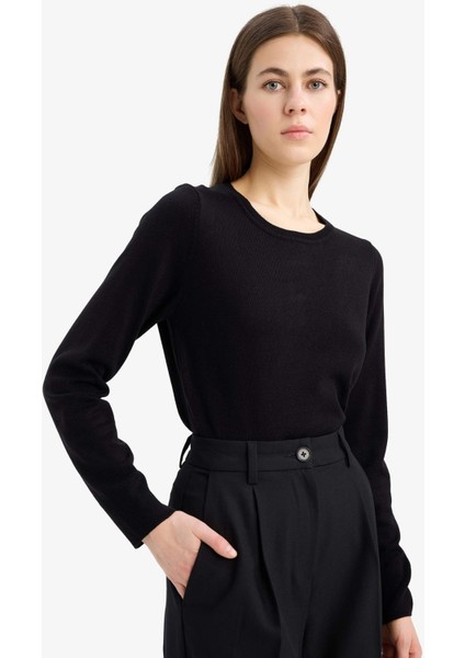 Regular Fit Bisiklet Yaka Triko Kazak F7091AZ25WN