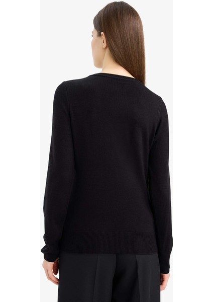 Regular Fit Bisiklet Yaka Triko Kazak F7091AZ25WN