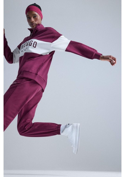 NBA Chicago Bulls Oversize Geniş Kalıp Yarım Fermuarlı Sporcu Sweatshirt E8946AX25AU