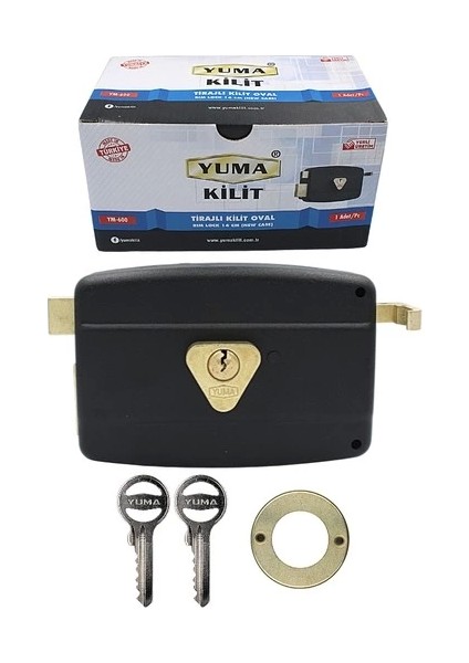 Yuma YM-600 Kilit Yuma Tirajlı Kilit Oval Karşılıksız Siyah fiyatları