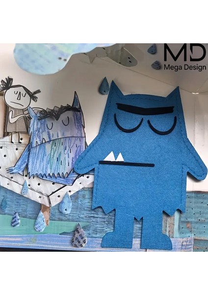 7 Parça Duygusal Canavar,keçe Oyuncak, Eğlenceli Hikayeler Anlatmak Için Aile Ebeveyn Etkileşimi