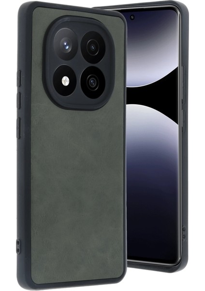 Zengezur Newface Xiaomi Redmi Note 14 Pro 5g Kılıf Aras Deri Kapak - Koyu Yeşil