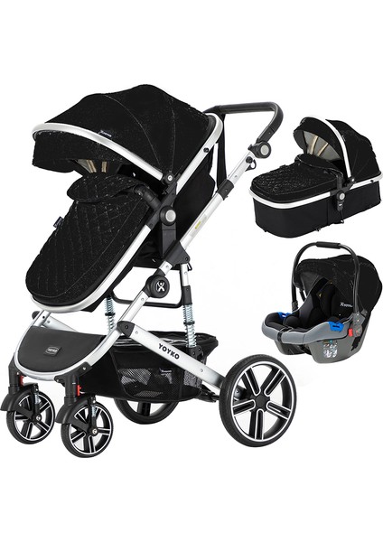 Ultimate Travel Sistem Bebek Arabası 3 In 1 Siyah Silver