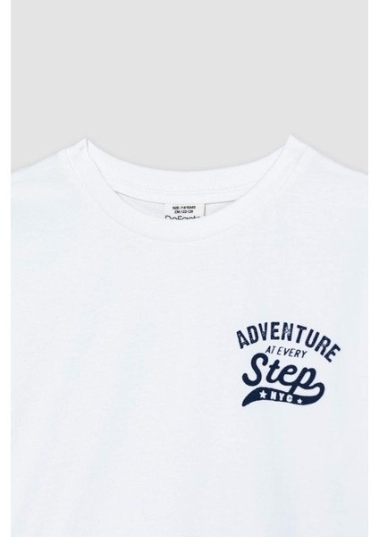 Erkek Çocuk Bisiklet Yaka Baskılı Kısa Kollu Tişört F2572A825SM