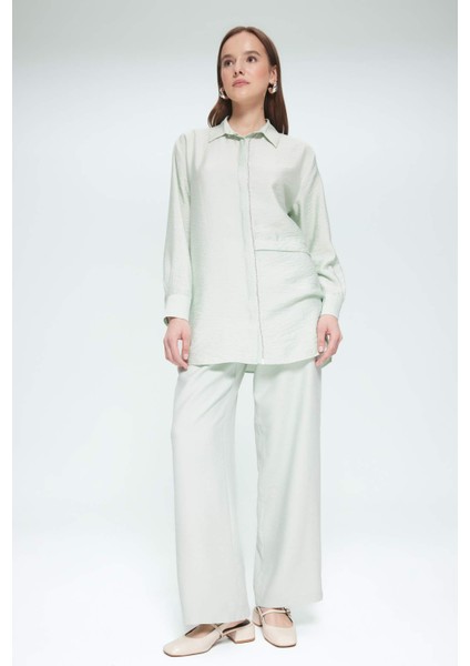 Relax Fit Uzun Kollu Tesettür Gömlek Tunik F1357AX25SM