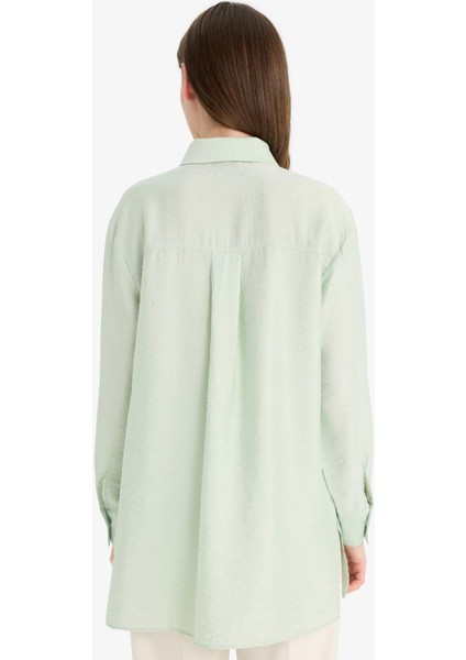 Relax Fit Uzun Kollu Tesettür Gömlek Tunik F1357AX25SM