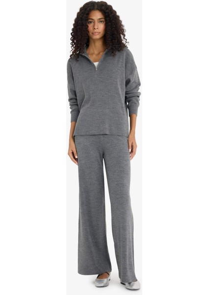 Wide Leg Geniş Bol Paça Triko Pantolon F2918AX25AU