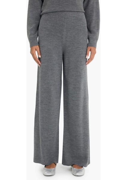 Wide Leg Geniş Bol Paça Triko Pantolon F2918AX25AU