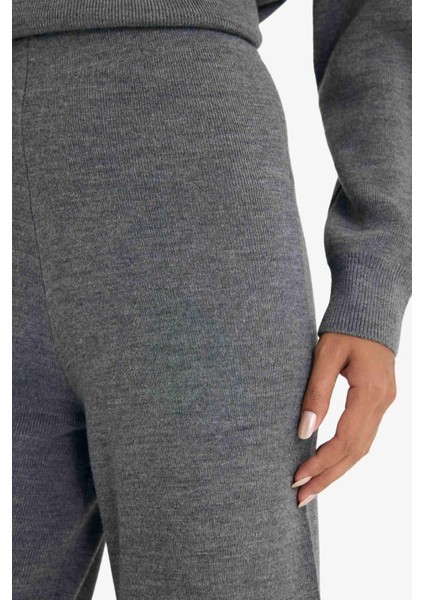 Wide Leg Geniş Bol Paça Triko Pantolon F2918AX25AU