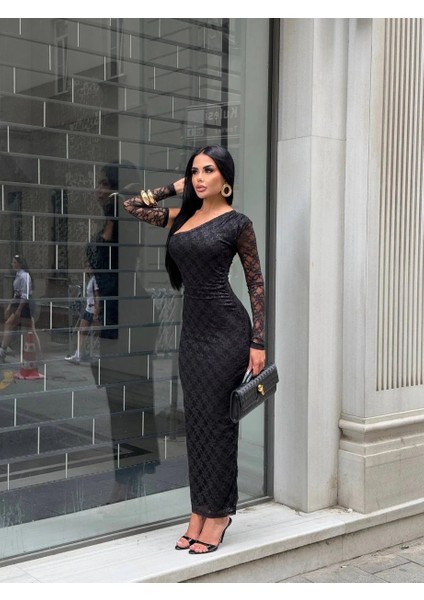 Seyyar Kol Detaylı Uzun Elbise fiyatları