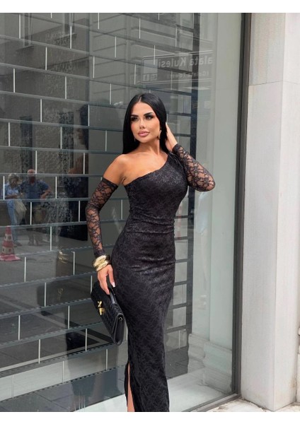 Seyyar Kol Detaylı Uzun Elbise indirimleri