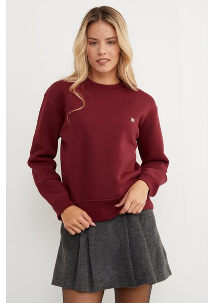 3 Iplik Metal Aksesuar Detaylı Sweatshirt