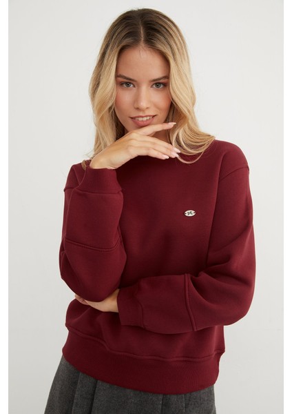 3 Iplik Metal Aksesuar Detaylı Sweatshirt