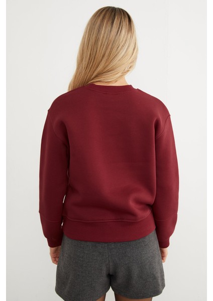 3 Iplik Metal Aksesuar Detaylı Sweatshirt