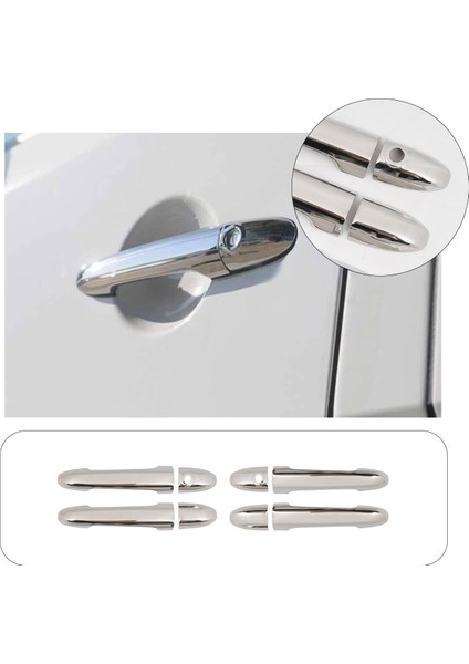 Volkswagen Crafter Uyumlu 2012-2017 Krom Kapı Kolu 4 Kapı Paslanmaz Çelik