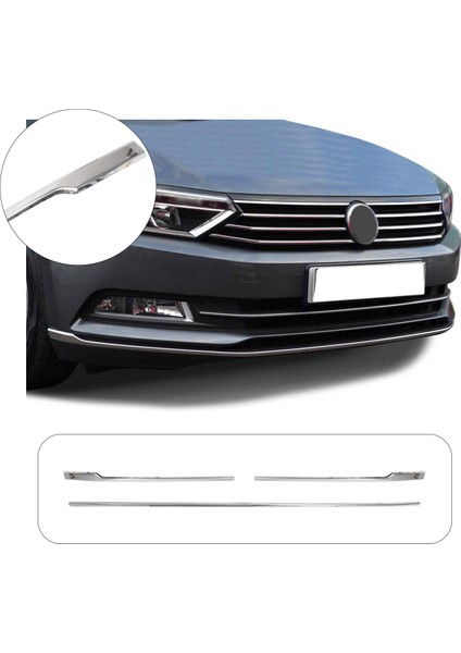 Vw Passat B8.5 Krom Ön Tampon Çıtası 3 Parça P.çelik 2019 ve Üzeri