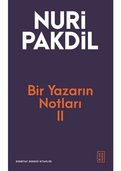 Bir Yazarın Notları Iı
