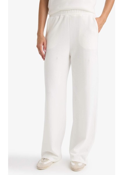 Straight Fit Geniş Bol Paça Basic Düz Cepli Eşofman Altı D3759AX25AU