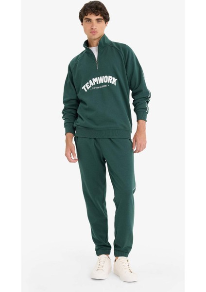 Regular Fit Beli Bağcıklı Cepli Paçası Lastikli Jogger Eşofman Altı E9664AX25AU