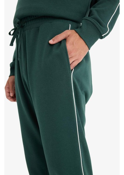 Regular Fit Beli Bağcıklı Cepli Paçası Lastikli Jogger Eşofman Altı E9664AX25AU