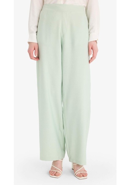 Wide Leg Basic Düz Geniş Paça Pantolon E7979AX25SM