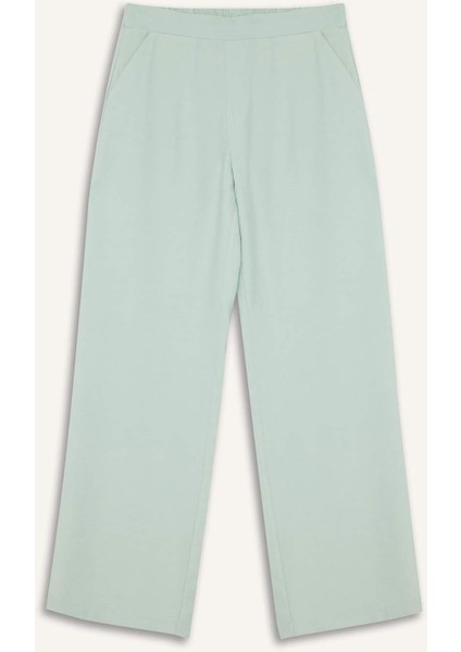Wide Leg Basic Düz Geniş Paça Pantolon E7979AX25SM
