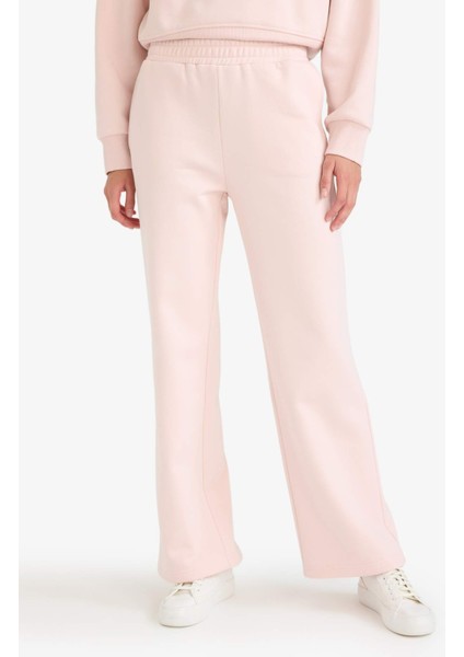 Straight Fit Basic Düz Cepli Yüksek Bel Eşofman Altı B8571AX25AU