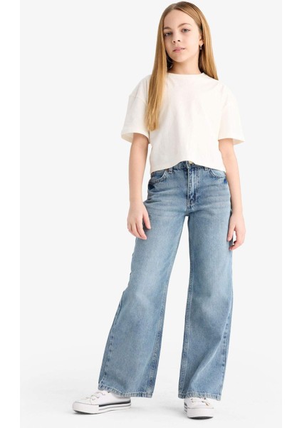 Kız Çocuk Straight Wide Jean Pantolon F3150A825SM