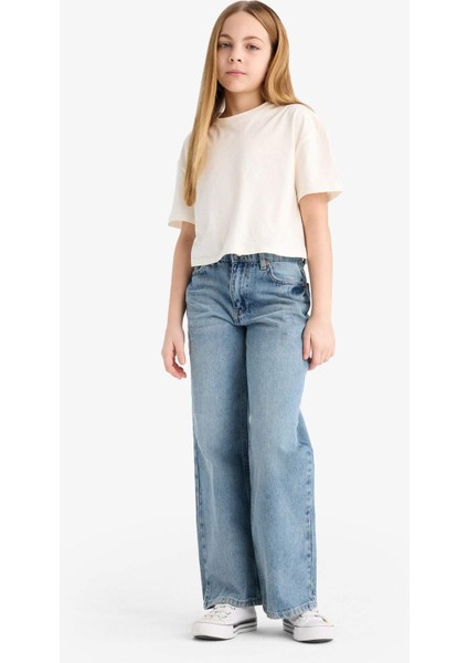 Kız Çocuk Straight Wide Jean Pantolon F3150A825SM