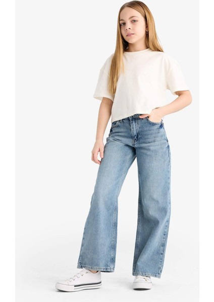 Kız Çocuk Straight Wide Jean Pantolon F3150A825SM