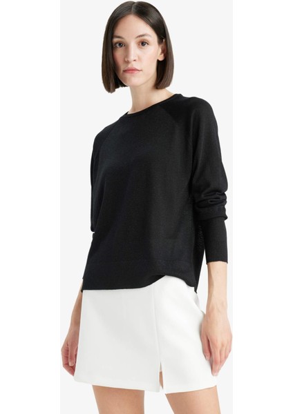 Regular Fit Bisiklet Yaka Triko Kazak C6818AX25WN