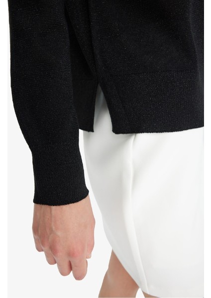 Regular Fit Bisiklet Yaka Triko Kazak C6818AX25WN